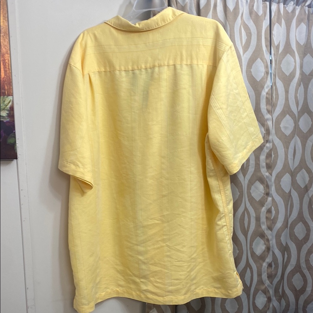 Caribbean Yellow Casual Button Down Shirt - Picture 4 of 7